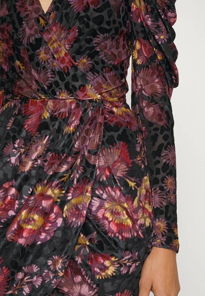 JAYN DEVORE WRAP DRESS - Day dress - black Ted Baker JAYN DEVORE WRAP DRESS - Day Dress - Black -Ted BakerSales 1a33acd215df4e5baa3216df5ecf2366