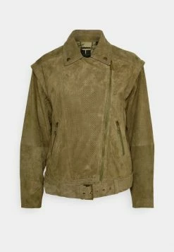 Ted Baker LOUIEY - Leather Jacket - Mid-green -Ted BakerSales 3ca97f67e4f94281a4284726be348bd4