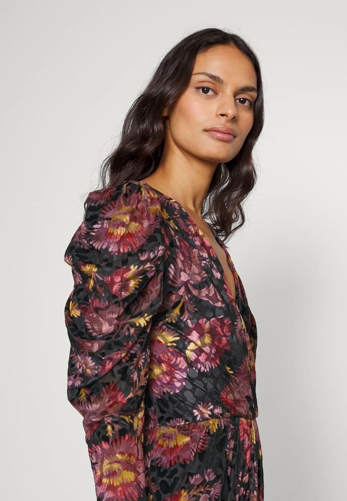 JAYN DEVORE WRAP DRESS - Day dress - black Ted Baker JAYN DEVORE WRAP DRESS - Day Dress - Black -Ted BakerSales 406f78a983484ba2b1e3805d6768accc