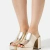 Ted Baker DELTINO - Heeled Mules - Gold