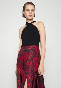 Ted Baker ROSIEO KNIT BODICE TWIST NECK MIDI DRESS - Occasion Wear - Black -Ted BakerSales 5f70faa12d924bcebcb1781c279dfe9b