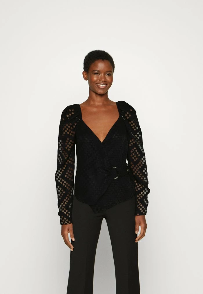 LAZARE RING DETAIL WRAP - Blouse - black Ted Baker LAZARE RING DETAIL WRAP - Blouse - Black -Ted BakerSales 7767c09547c04b7b8c533d576a1b4c1a