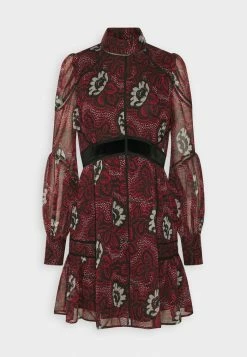 Ted Baker CORIEY LADDER TRIM INSERT HIGH NECK DRESS - Day Dress - Red -Ted BakerSales 7817ac045a1d482f8b32f1c5adcc9dce