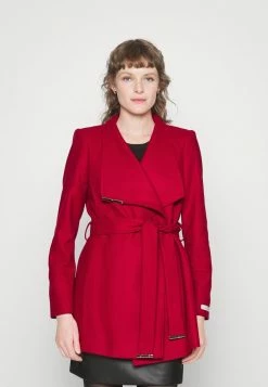 Ted Baker ROSESS SHORT WRAP COAT - Short Coat - Deep Pink