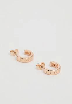 Ted Baker HELANNA NANO LOGO HOOP EARRING - Earrings - Rose Gold-coloured
