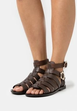Ted Baker GRAYCEY - Ankle Cuff Sandals - Dark Brown