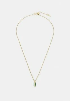 Ted Baker GIANNI BAR PENDANT - Necklace - Gold-coloured/green