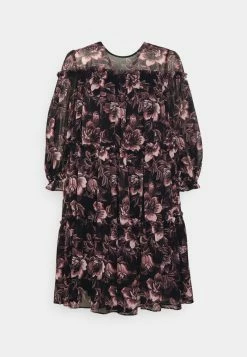 Ted Baker BARNABE PRINTED TIERED MINI SWING DRESS - Day Dress - Black -Ted BakerSales 9e508d09a3e04a51b69147771413a4c6