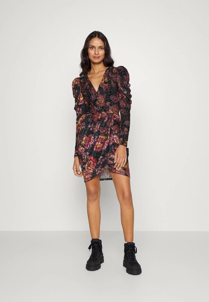 JAYN DEVORE WRAP DRESS - Day dress - black Ted Baker JAYN DEVORE WRAP DRESS - Day Dress - Black -Ted BakerSales 9f43cadf3abb498c838b3527b3b87b30
