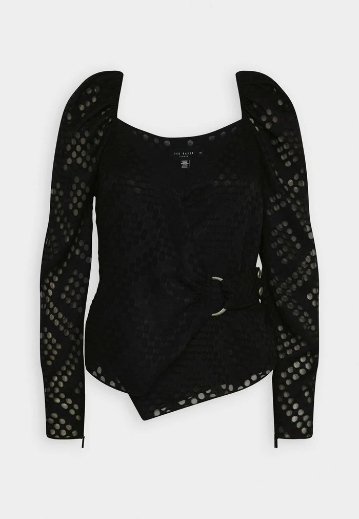 LAZARE RING DETAIL WRAP - Blouse - black Ted Baker LAZARE RING DETAIL WRAP - Blouse - Black -Ted BakerSales a02163f01a8d4a3b920680920c3e4e72