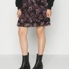 Ted Baker GULIETT ASYMMETRIC TIERED MINI SKIRT - Mini Skirt - Black