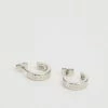 Ted Baker HELANNA NANO LOGO HOOP EARRING - Earrings - Silver-coloured