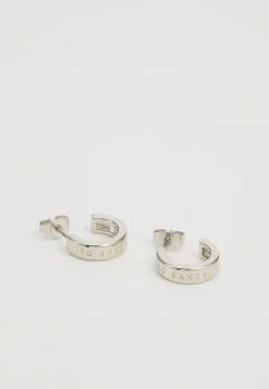 Ted Baker HELANNA NANO LOGO HOOP EARRING - Earrings - Silver-coloured