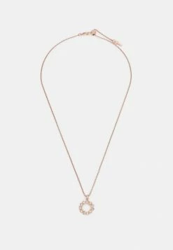 Ted Baker CRESAR HOOP PENDANT - Necklace - Rose Gold-coloured/pink Multi