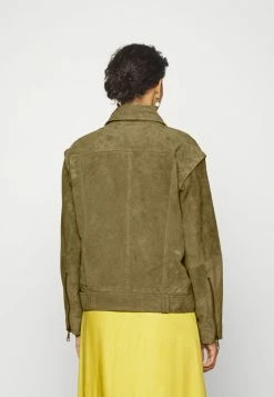 Ted Baker LOUIEY - Leather Jacket - Mid-green -Ted BakerSales bbf4e1a0432642589db2f2d2df4a9e88