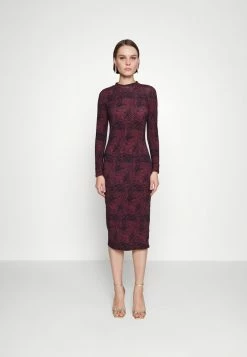 Ted Baker ELONAR HIGH NECK PRINTED BODYCON - Day Dress - Black