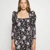 Ted Baker DRACENA SQUARE NECK DRESS - Jersey Dress - Black