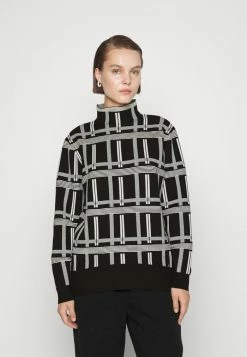 Ted Baker DYIANA OVERSIZED CHECK SWEATER - Jumper - Black