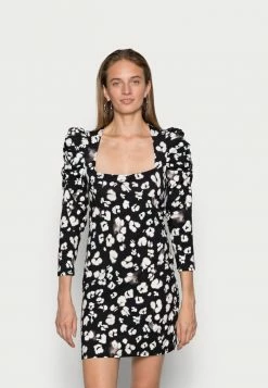 Ted Baker FLORAIN NECK PRINTED DRESS - Day Dress - Black