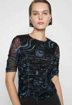Ted Baker LEYANN FITTED RUCHING - Blouse - Navy -Ted BakerSales f17da1633d1641e99f7b6f97ad3c685e