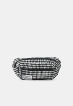 Ted Baker YAZA GINGHAM PLEATED BELT - Bum Bag - Black