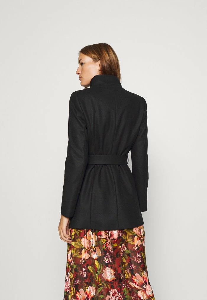 ROSESS SHORT WRAP COAT - Short coat - black Ted Baker ROSESS SHORT WRAP COAT - Short Coat - Black -Ted BakerSales f966f2cc4aec427a936178e69a794a5f