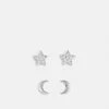 Ted Baker MOANNY PAVE STAR CRESCENT MOON EARRING GIFT 2 PACK - Earrings - Silver-coloured